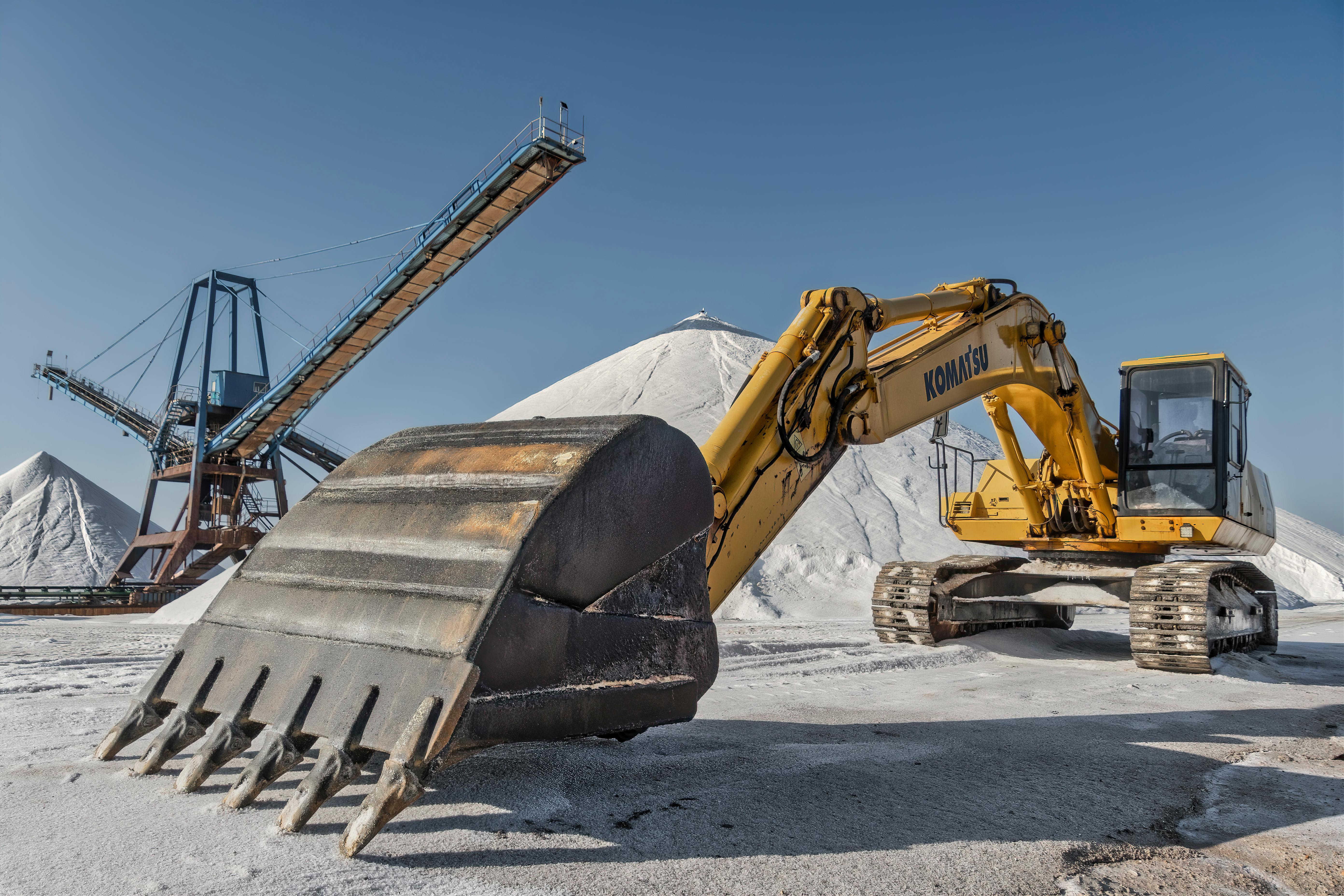 Heavy equipment on a construction site